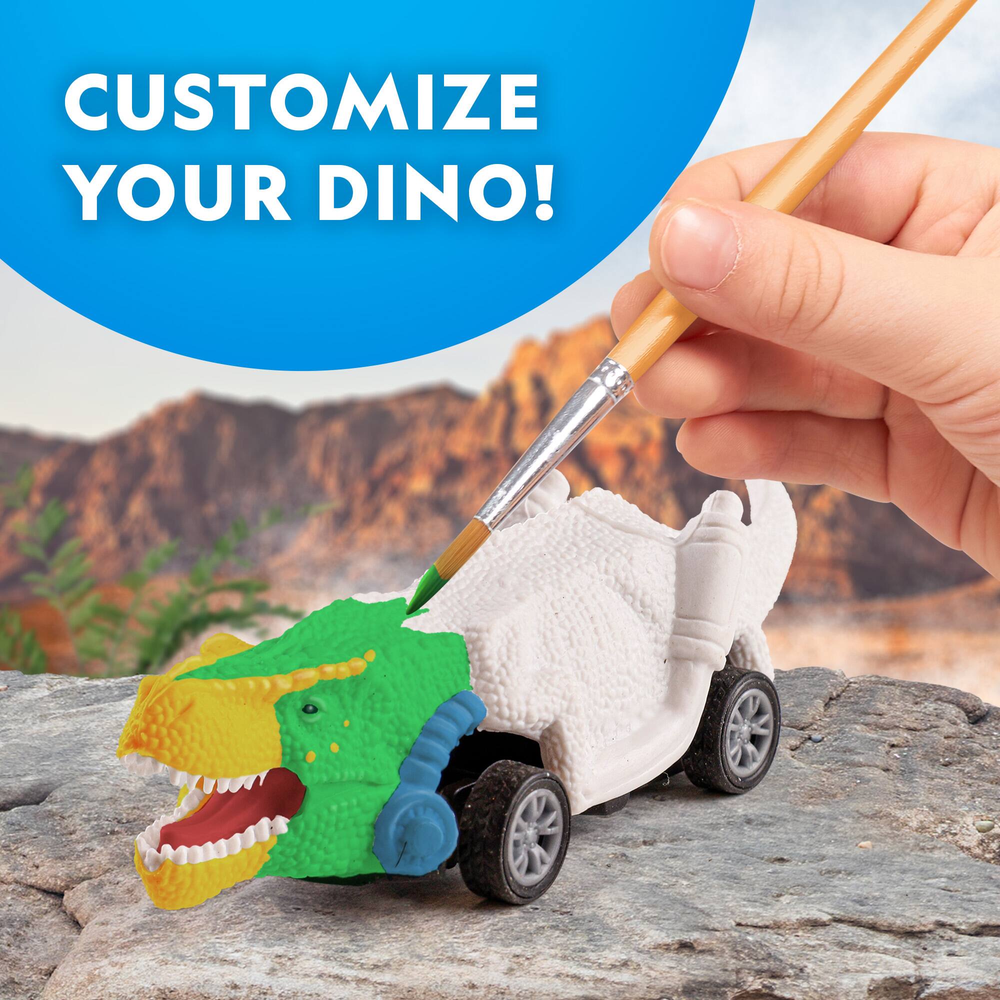 National Geographic™ Paint Your Own Dino Race Cars Kit